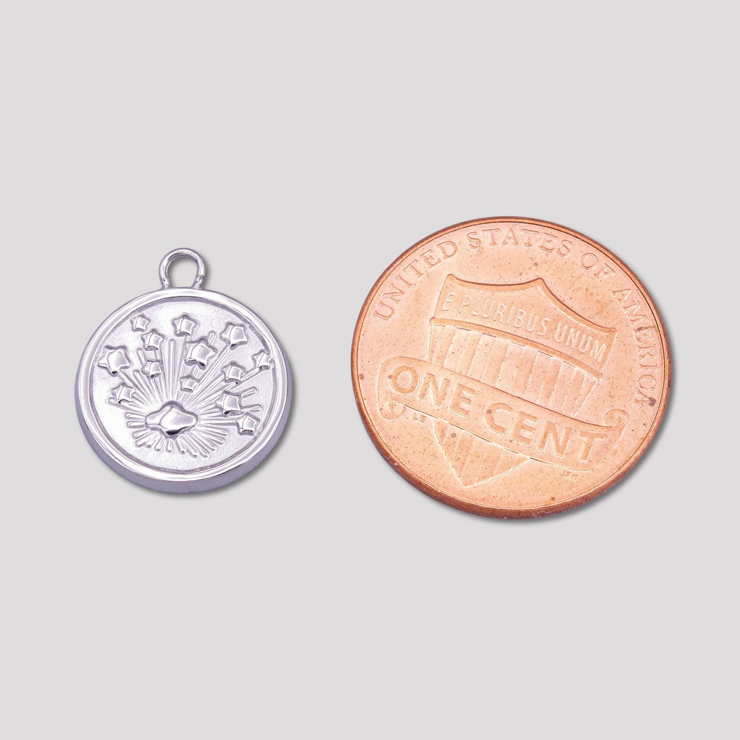 Launch Promo: 24K Gold PVD Stainless Steel Celestial Starburst Medallion Charm | Sold Each