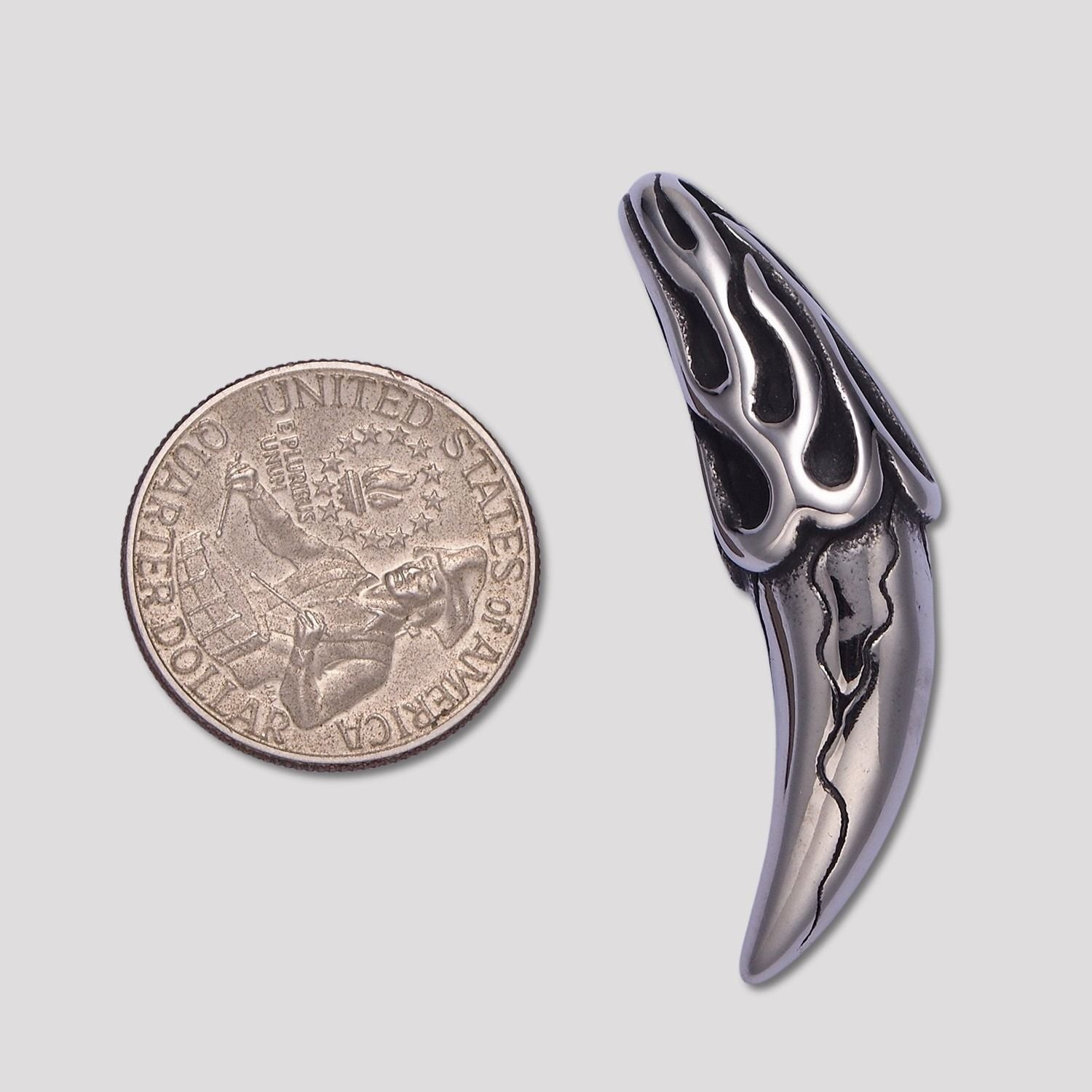 Launch Promo: Stainless Steel Chunky Tusk Pendant | Sold Each