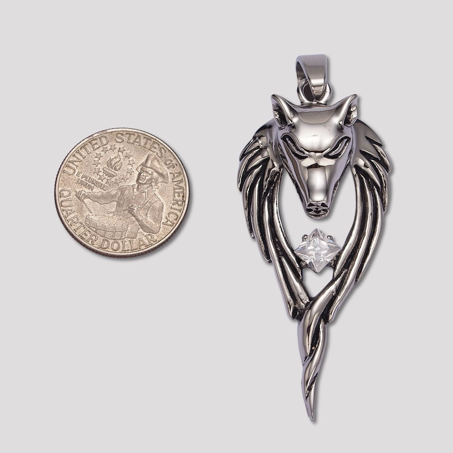 Launch Promo: Stainless Steel Spirit Wolf Animal Pendant | Sold Each